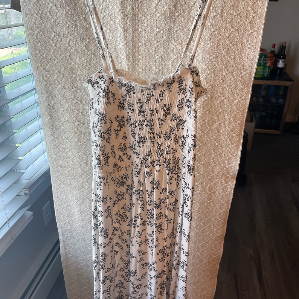 Roxy white & black printed sundress